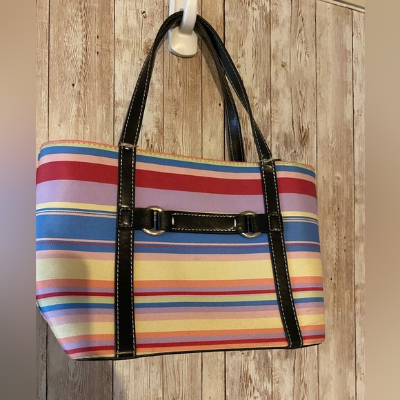 Kate Spade Vintage small bag, stripes purse, mini bag Y2K retro pink blue yellow - Picture 4 of 11